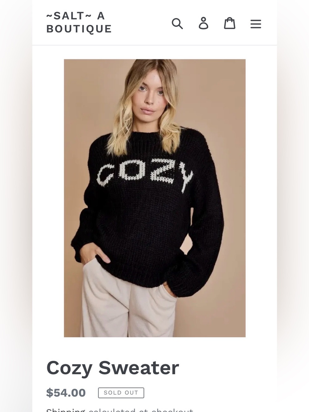 Gilli Black Crewneck Sweater